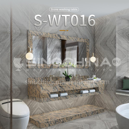 marble sink, wall-mounted sink, natural marble customization, combination of light  luxury wall-mounted marble sink S-WT016  